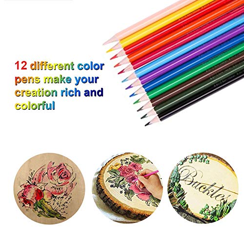 IVSUN 116pcs Wood Burning kit, Professional Wood Burning Tool with...