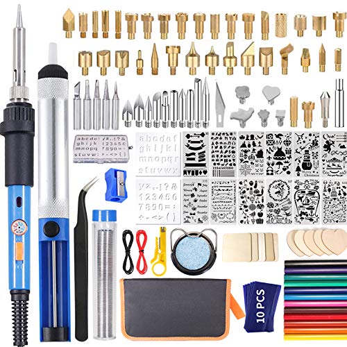 IVSUN 116pcs Wood Burning kit, Professional Wood Burning Tool with...