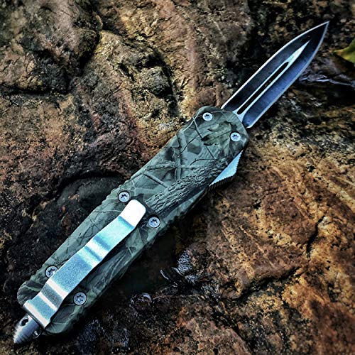 IVTT SHAUNGREN Green EDC Double Action Knife Safety Tactical Pocke...