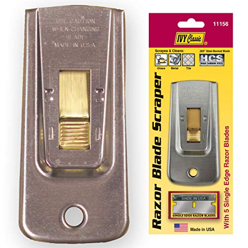 IVY Classic 11156 Razor Blade Scraper with 5 Blades, USA, Contains...