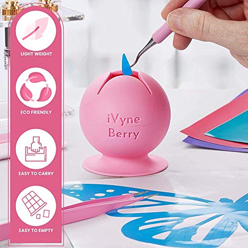 iVyne Berry and 2 PCs Vinyl Weeding Tool Kit Includes Suctioned Sc...