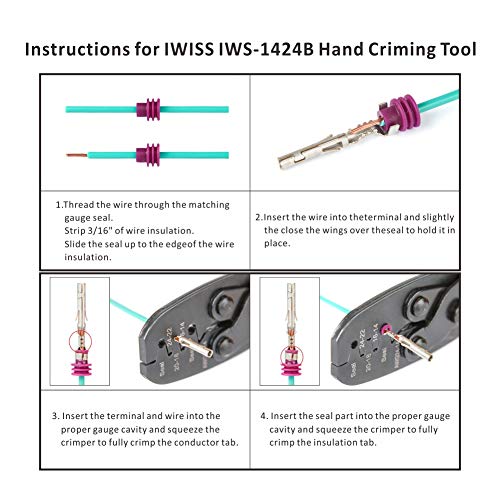 IWISS Weather Pack Crimper Tools for Delphi Packard Weather Pack T...