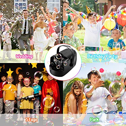 IWVMEM Bubble Machine, Durable Automatic Bubble Blower, Portable B...