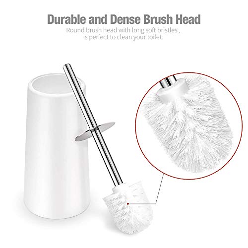 IXO Toilet Brush and Holder, 2 Pack Toilet Brush with 304 Stainles...