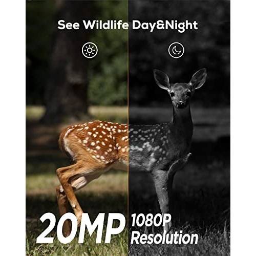 iZEEKER Trail Camera 20MP 1080P, Game Cameras with 940nm No Glow I...