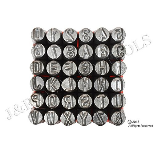 Vector Number & Capital Letter Punch Set 36 Pc 6mm 1/4: 09098