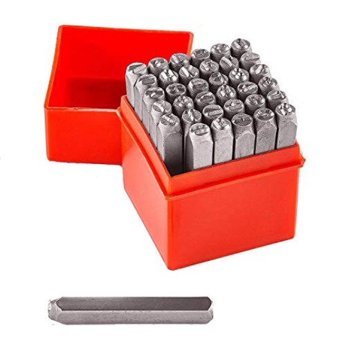Vector Number & Capital Letter Punch Set 36 Pc 6mm 1/4: 09098