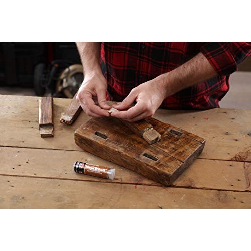 J-B Weld 8257 KwikWood Wood Repair Epoxy Putty Stick- 3.5 inch, Tan