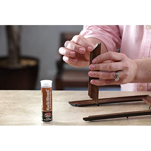 J-B Weld 8257 KwikWood Wood Repair Epoxy Putty Stick- 3.5 inch, Tan
