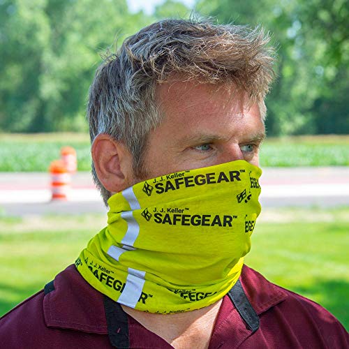 SAFEGEAR Adult Seamless Neck Gaiter - Microfiber Polyester in Lime...