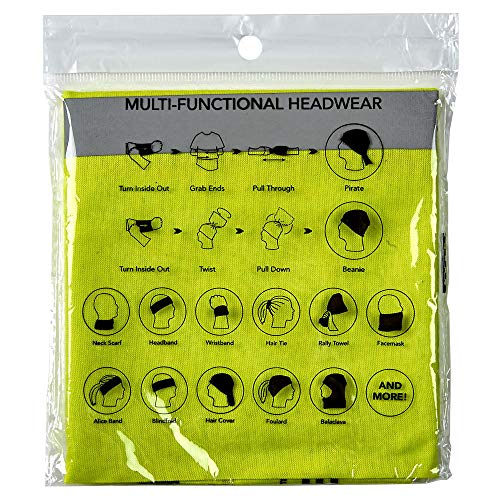 SAFEGEAR Adult Seamless Neck Gaiter - Microfiber Polyester in Lime...