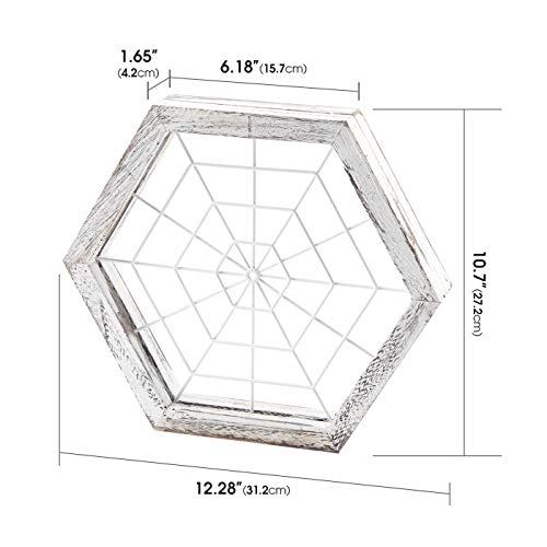 J JACKCUBE DESIGN Rustic Wood Air Plant Holder, DIY Hexagon Air Pl...