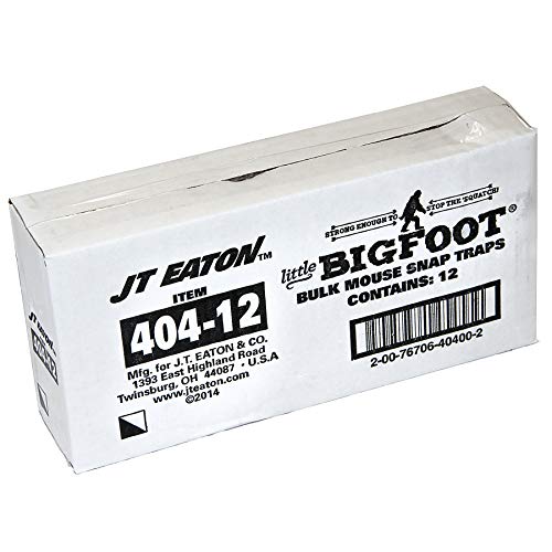 JT Eaton 404-12 Mouse Size Spring Action Wooden Snap Trap with Exp...