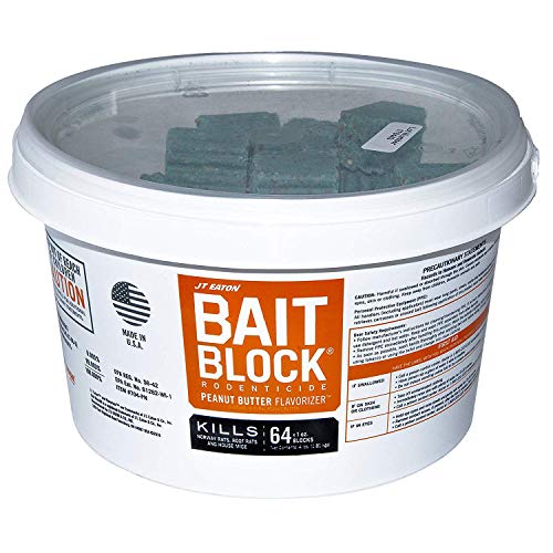 JT Eaton 704-PN Bait Block Rodenticide Anticoagulant Bait, Peanut ...