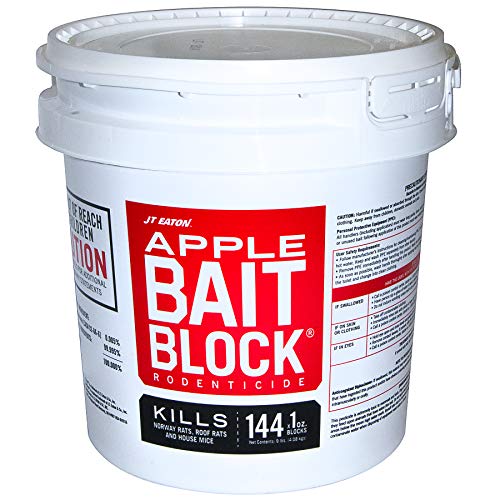 JT Eaton 709-AP Bait Block Rodenticide Anticoagulant Bait, Apple F...