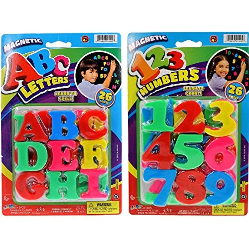 ABC Magnetic Letters Party Favor Bundle 24 Packs Assorted 16&8 b...