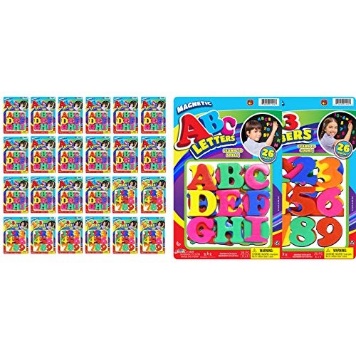 ABC Magnetic Letters Party Favor Bundle 24 Packs Assorted 16&8 b...