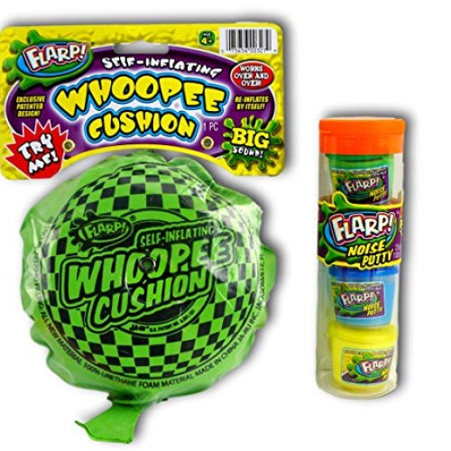 JA-RU 4 Flarp Putty Toys Mini and 1 Whoopee Cushion Self-Inflating...