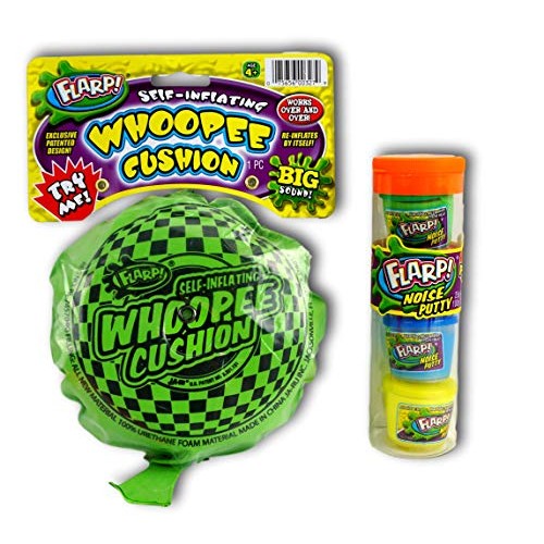 JA-RU 4 Flarp Putty Toys Mini and 1 Whoopee Cushion Self-Inflating...