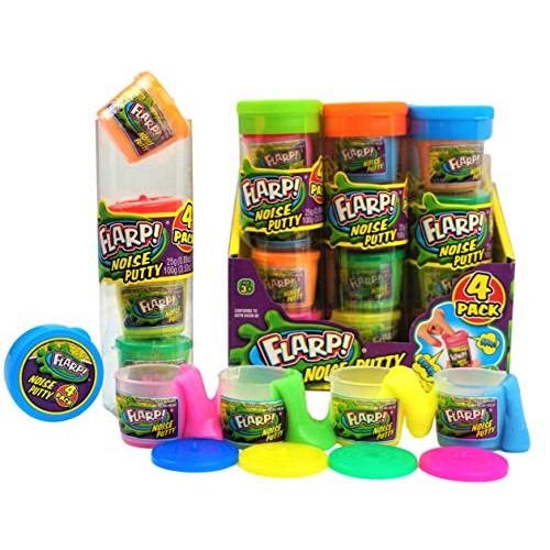 JA-RU 4 Flarp Putty Toys Mini and 1 Whoopee Cushion Self-Inflating...