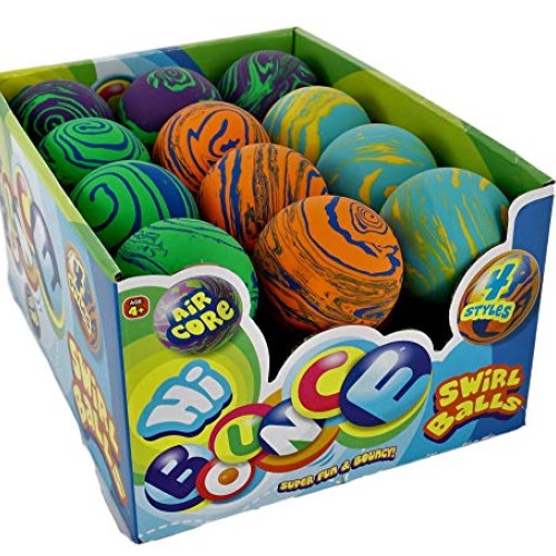 JA-RU Super Sky HI Bounce Balls Swirl Color Bouncing Ball 2.3 6 ...