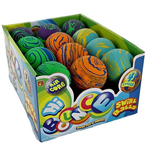JA-RU Super Sky HI Bounce Balls Swirl Color Bouncing Ball 2.3 6 ...