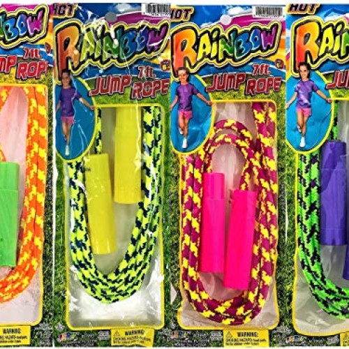Kids Jump Rope 7ft Pack of 288 Jump Ropes in Bulk by JA-RU Assor...