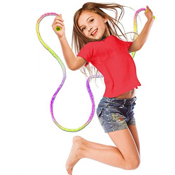Rainbow Crystal Jump Rope 7ft Deluxe 1 Pack Assorted Colors Jump R...