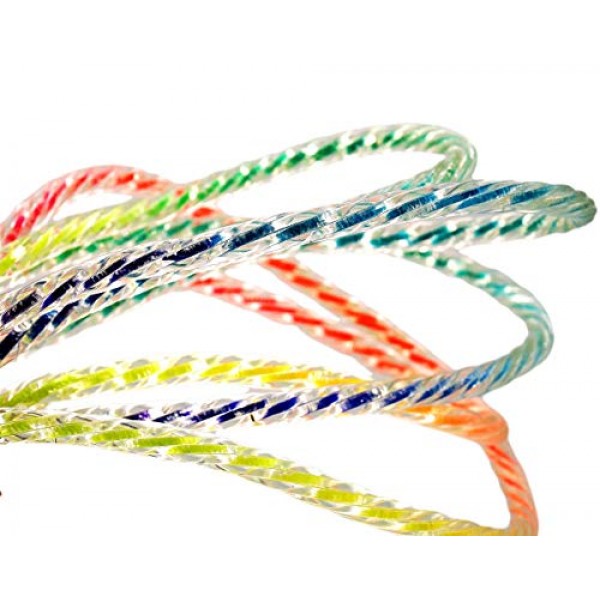 Rainbow Crystal Jump Rope 7ft Deluxe 1 Pack Assorted Colors Jump R...