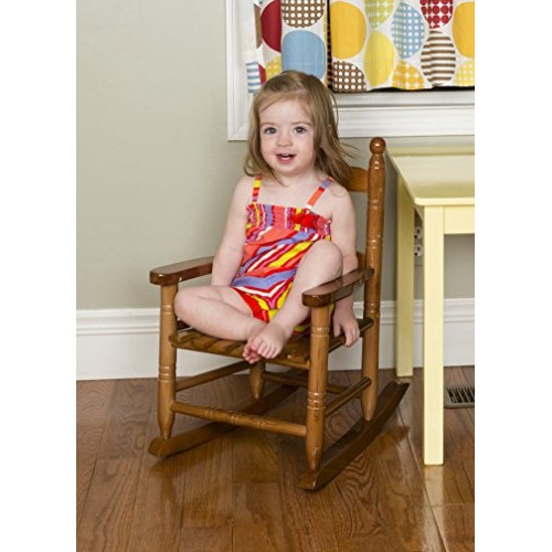 Jack-Post KN-10N Classic Childs Porch Rocker Natural Laquer Oak