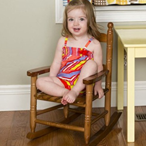 Jack-Post KN-10N Classic Childs Porch Rocker Natural Laquer Oak