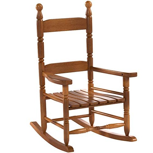 Jack-Post KN-10N Classic Childs Porch Rocker Natural Laquer Oak