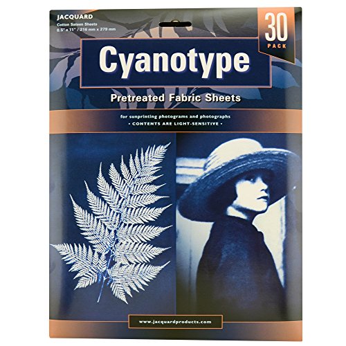Jacquard Cyanotype Pretreat Fabric Sheets 30-Pack 8.5 x 11