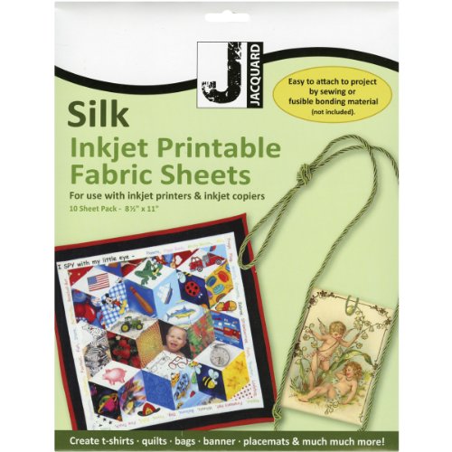 Jacquard Ink Jet Fabric 8.5 x 11 Silk Sheets 10 pack