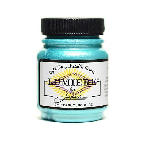 Jacquard Lumiere Artist Acrylics pearl turquoise PACK OF 3