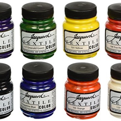 Jacquard Non-Toxic Professional Quality Artists Textile Paint Set,...