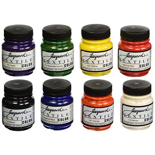 Jacquard Non-Toxic Professional Quality Artists Textile Paint Set,...