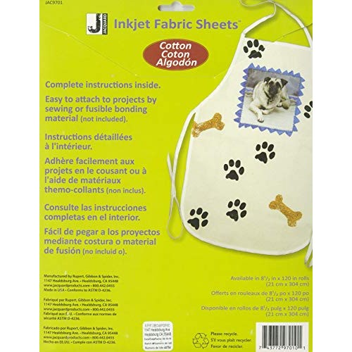 Jacquard Printed Treasures Ink Jet Fabric Sheets 8.5inX11in 10/Pkg...
