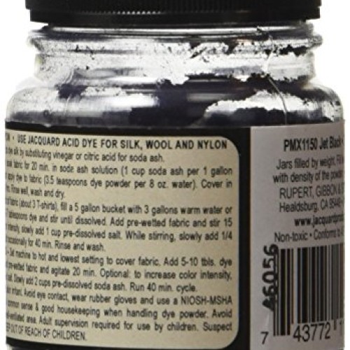 Jacquard Procion MX Fiber Reactive Dye 2 3rd ounce Jar Jet Black