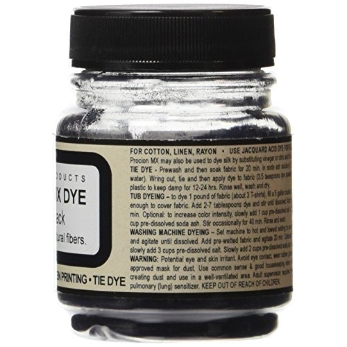 Jacquard Procion MX Fiber Reactive Dye 2 3rd ounce Jar Jet Black