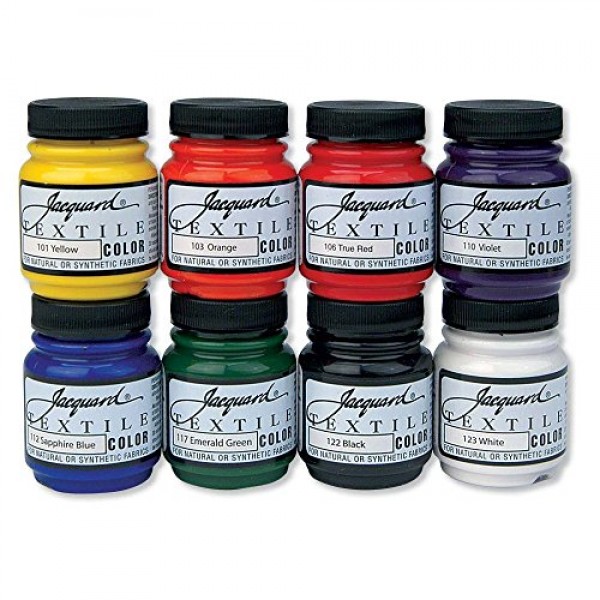 Jacquard Products JAC1000 Textile Color Fabric Paint 8 Pack, 2.2...