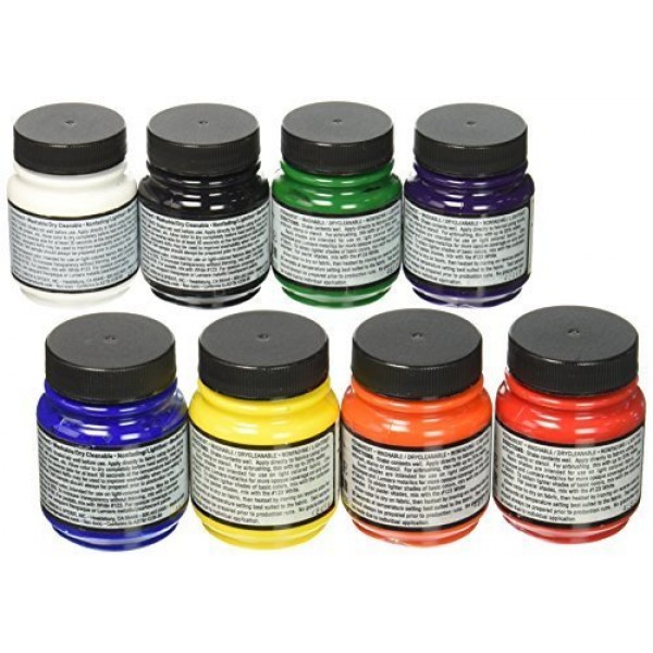 Jacquard Products JAC1000 Textile Color Fabric Paint 8 Pack, 2.2...