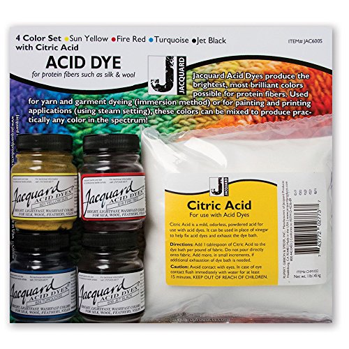 Jacquard Products Jacquard Acid Dye 4 Color Set with Citric Acid, ...