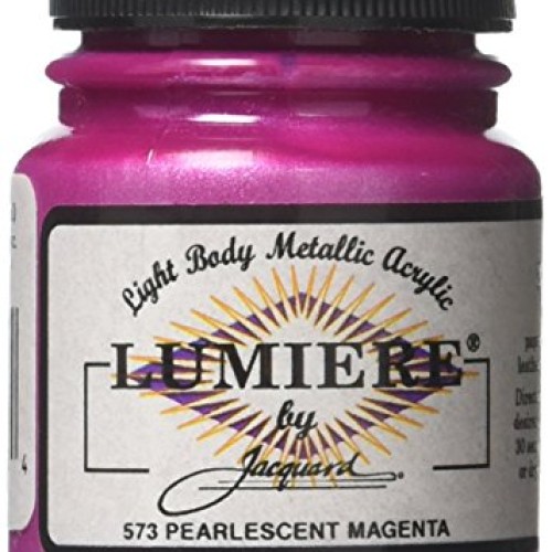 Jacquard Products Lumiere Fabric Paint 2 Oz. Jar: Pearlescent Magenta