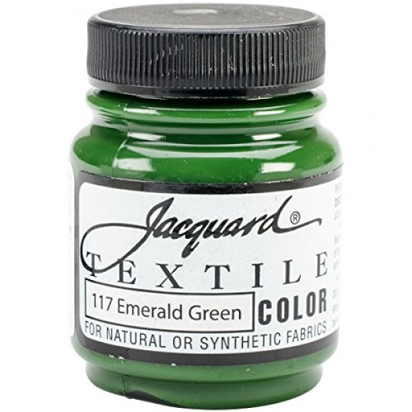 Jacquard Products Textile Color Fabric Paint 2.25-Ounce, Emerald G...