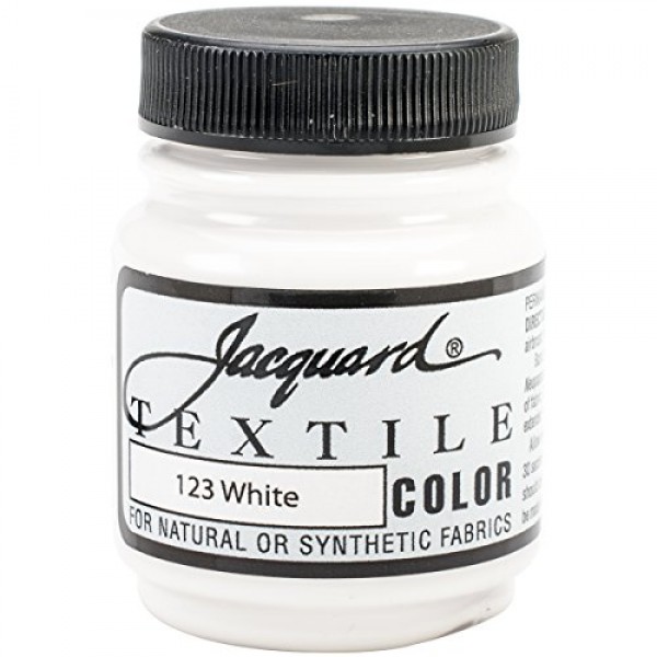Jacquard Products Textile Color Fabric Paint, 2.25-Ounce, White T...