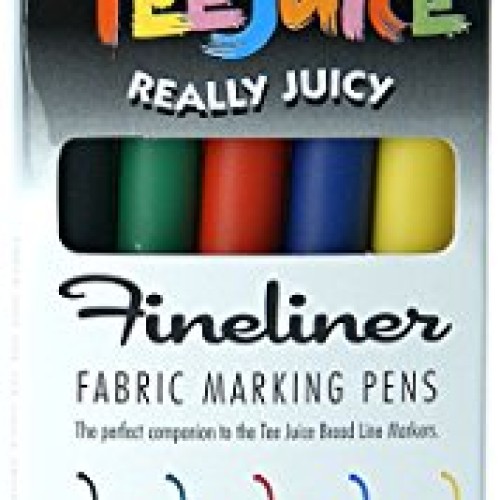 Jacquard Tee Juice Fabric Marker Fine Liner 5 Pack Box Set