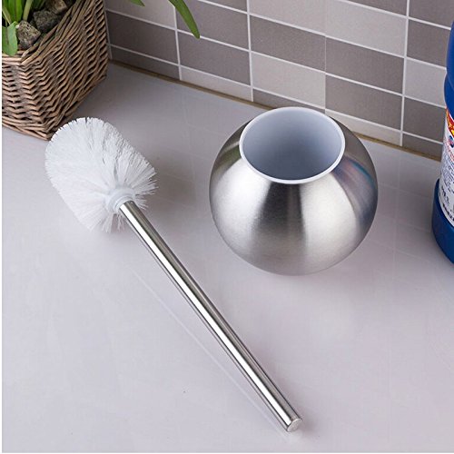 JAGURDS Toilet Brush with Holder Stainless Steel Bowl Cleaner, Per...
