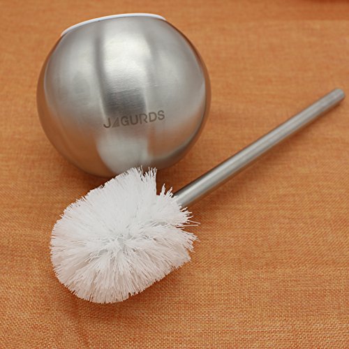 JAGURDS Toilet Brush with Holder Stainless Steel Bowl Cleaner, Per...