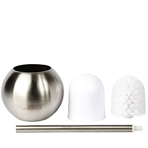 JAGURDS Toilet Brush with Holder Stainless Steel Bowl Cleaner, Per...